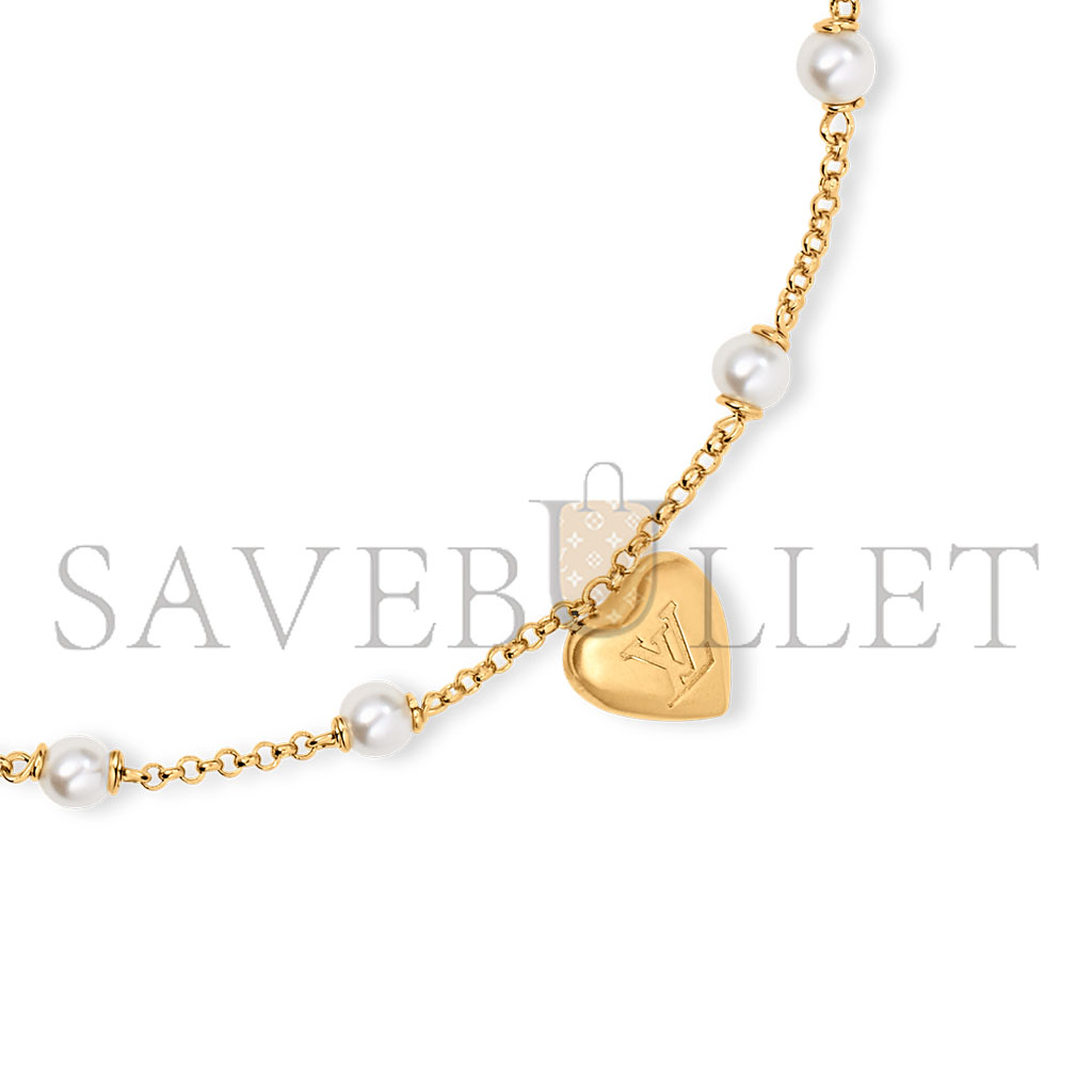 LOUIS VUITTON LV HEART NECKLACE M01042